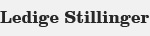 Ledige Stillinger