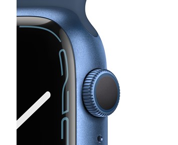 Apple Watch Series 7 GPS + Cellular, 45mm Blue Aluminium Case with Abyss  Blue Sport Band - Regular