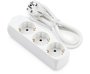 ON Extension lead 3-way socket grounded, 1m