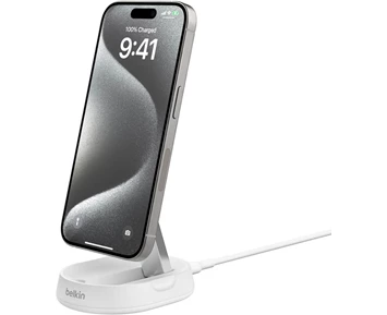 Belkin Qi2 15W Wireless Charging Folding Magnetic Stand, White