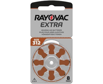 Rayovac Extra 312 brun, 8-pack