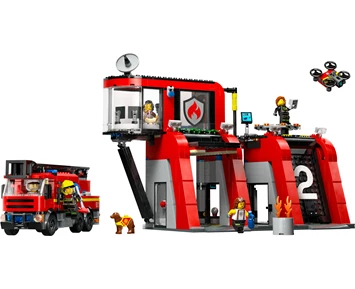 LEGO City Fire Brannstasjon med brannbil 60414