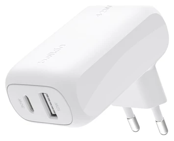 Belkin 42W Dual väggladdare, 30W USB-C PD/PPS + 12W USB-A