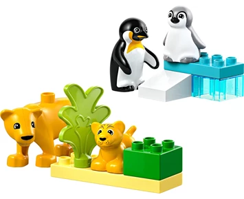 LEGO DUPLO Town Villdyrfamilier: Pingviner og løver 10442