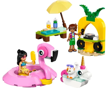 LEGO Friends Poolparty med enhjørning og flamingo 42658