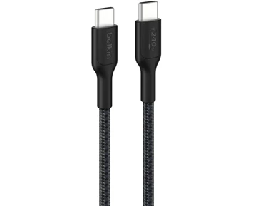 Belkin USB-C To USB-C 240W 2.0 Braided charging cable PCR 1m - Black
