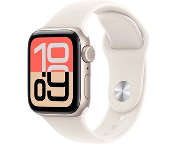 Apple Watch SE 3 GPS + Cellular 40mm Starlight Aluminium Case with Starlight Sport Band - S/M