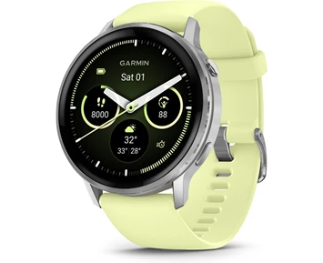 Garmin Venu 4 - 45 mm, Smartwatch, Silver W/ Citron Band