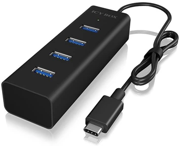 IcyBox ICY BOX Type-C to 4-Port USB 3.0 T-A Hub