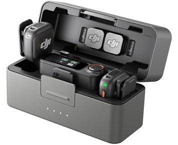 DJI Mic 3 Wireless Microphone Kit – 2 Transmitters, 1 Receiver + Charging Case   For iPhone, Android, Cameras   Dual-Channel, 28-Hour Battery, Noise-Resistant, Vlogging-Ready 2