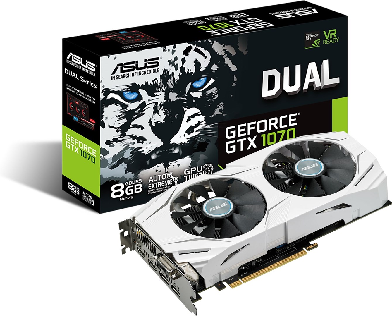 ASUS GeForce GTX 1070 Dual 8GB - ASUS NVIDIA GeForce GTX1070 Turbo