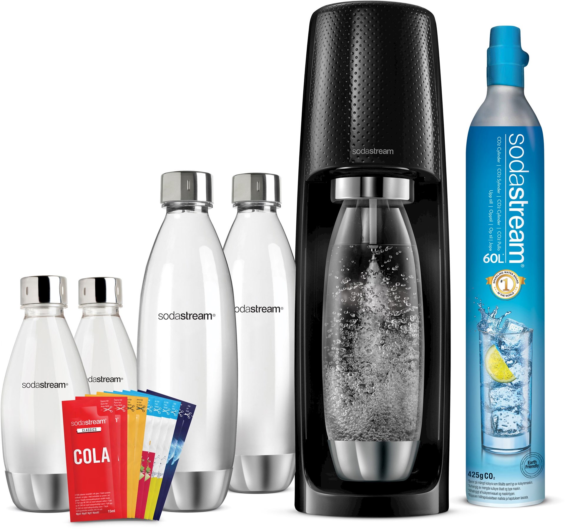 SodaStream Spirit Gigapack SodaStream med kullsyrepatron og masse
