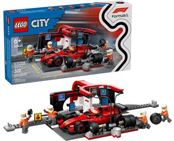 Lego City F1 Ferrari Boxenstopp und Team 60443 5