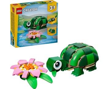 Lego Creator Skilpadde med vannliljeblomst 31377 4