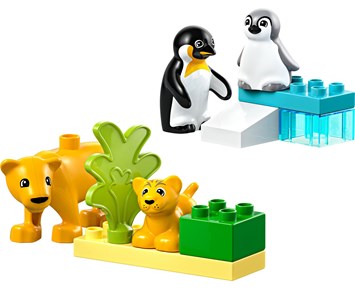 Lego DUPLO Town Villdyrfamilier: Pingviner og løver 10442 5