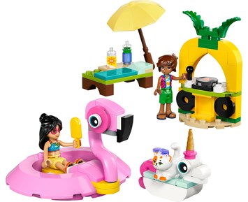 Lego Friends Poolparty med enhjørning og flamingo 42658 3