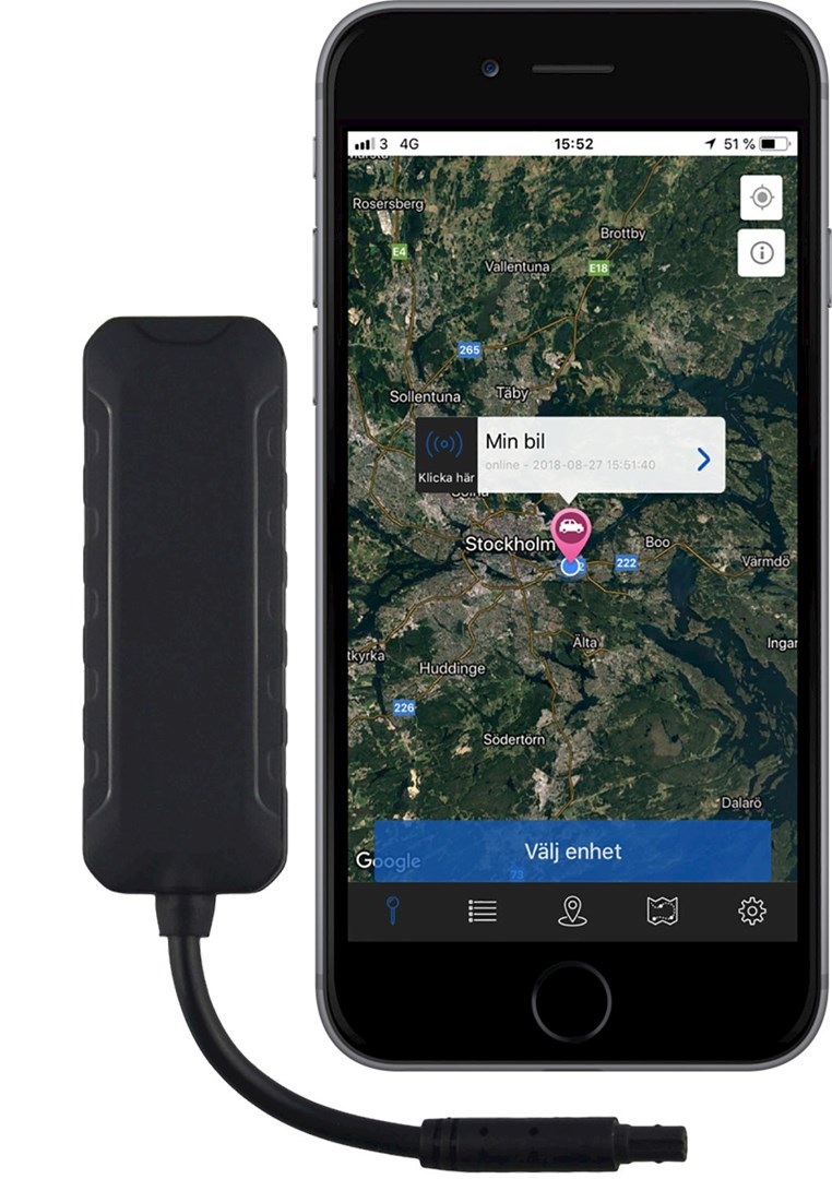 Swetrack Lite GPS-Tracker - Kompakt sporingssender som kobles til