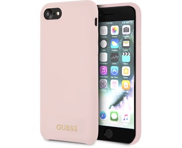 GUESS Silicone Gold Logo Light Pink for Apple iPhone 7/8 ...