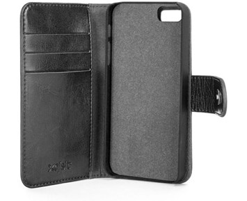 Xqisit Wallet Eman Iphone 5 5s Se Bk Lommebokfutteral Med Avtakbart Deksel Til Iphone 5 5s