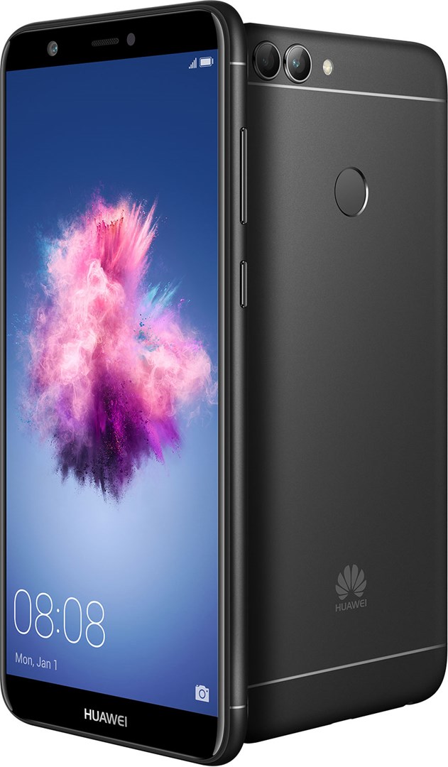 Huawei P Smart Black Smarttelefon med stor skjerm og handsfreeselfies